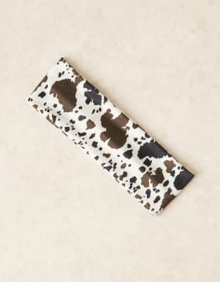 Shop Asos Design Wide Jersey Headband