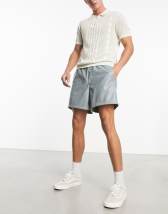 ASOS DESIGN knitted metallic mesh rainbow shorts - part of a set