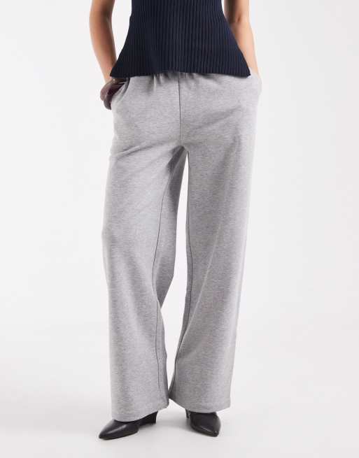 ASOS DESIGN wide leg brushback sweatpants in gray, 2 of 5