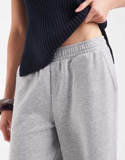 ASOS DESIGN wide leg brushback sweatpants in gray, 3 of 5
