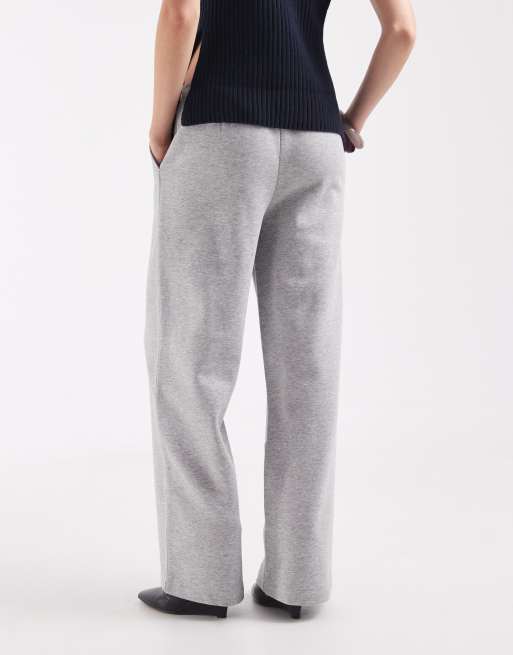 ASOS DESIGN wide leg brushback sweatpants in gray, 5 of 5