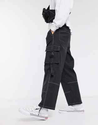 black white cargo pants