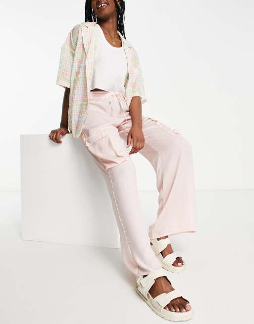 Pink best sale pants asos