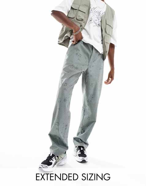 ASOS DESIGN wide leg chinos with all over print - view 1