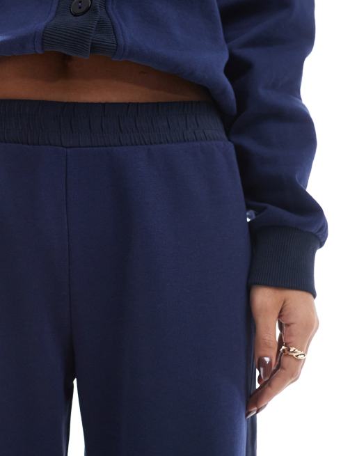 ASOS DESIGN wide leg contrast side panel sweatpants in navy - part of a ...