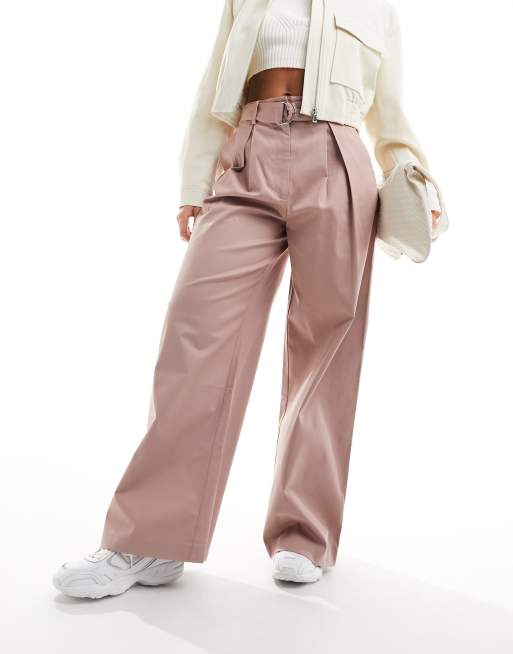 【HI FI FNK】Brea Belted Wide Trousers Soft Tailored Belted Wide Leg Pants | Karen Millen