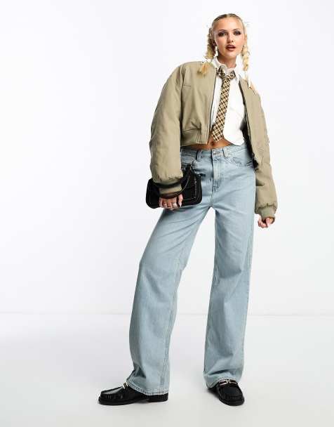 ASOS DESIGN wide leg dad jeans in light blue - view 1