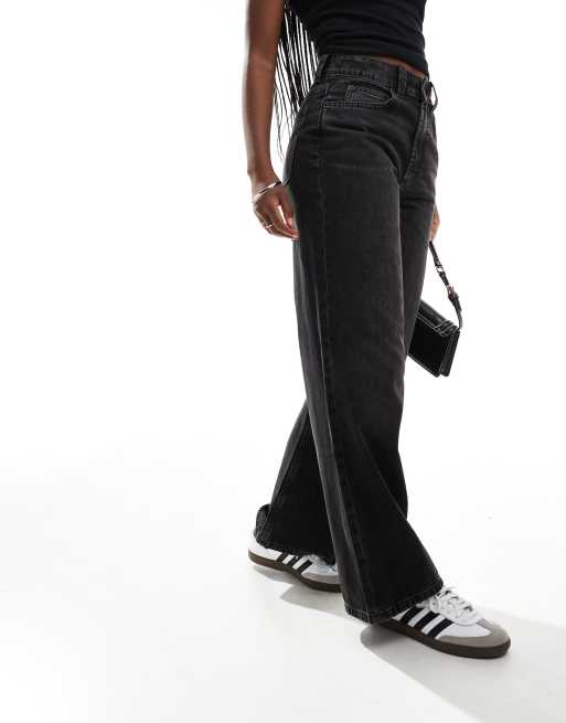 ASOS DESIGN dad jeans in washed black