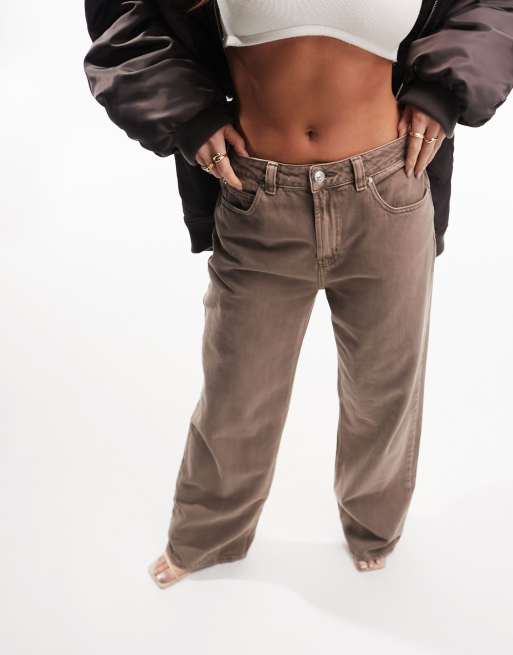 【BAON】Meldit Brown Washing Wide Denim Pants Washed Straight Leg Jeans | RADPRESENT