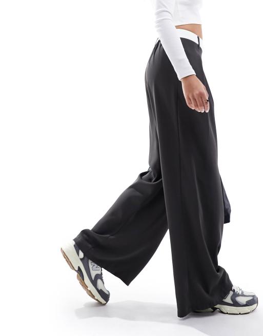 Plus Charcoal Cross Applique Wide Leg Sweatpants