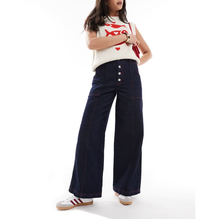 パンツ the red threadS tucked denim 1 THEREDTHREAD / ザレッドスレッド】S tucked denim 1