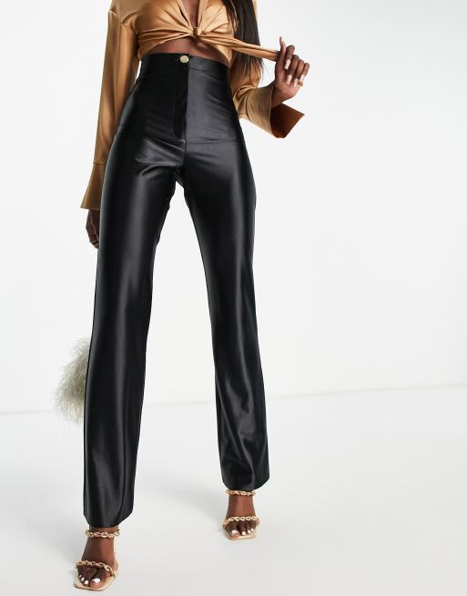 Black high shop waisted disco pants