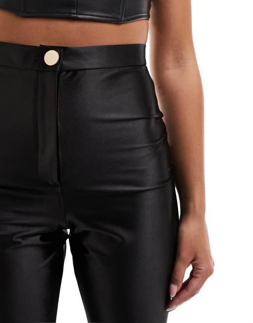 Black high waisted disco pants best sale