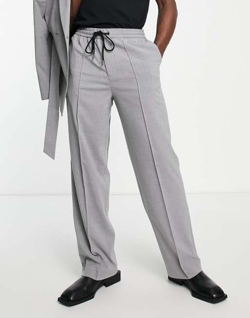 ASOS DESIGN wide leg pants in gray