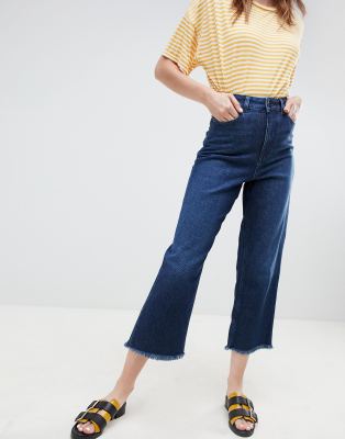 striped wide leg jeans