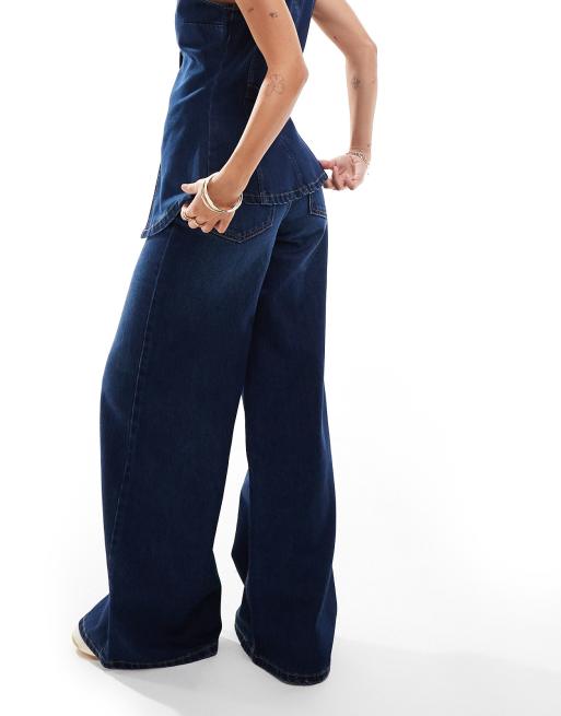 ASOS DESIGN wide leg jeans in rinse wash, 5 of 5
