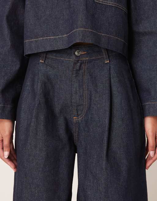 DARK FOG★Straight-leg loose-fitting jeans with pleats DF9 10-09-23Studio2_CXB_R_15-21-