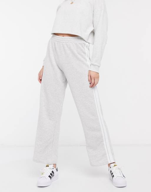 black drawstring jersey wide leg jogger