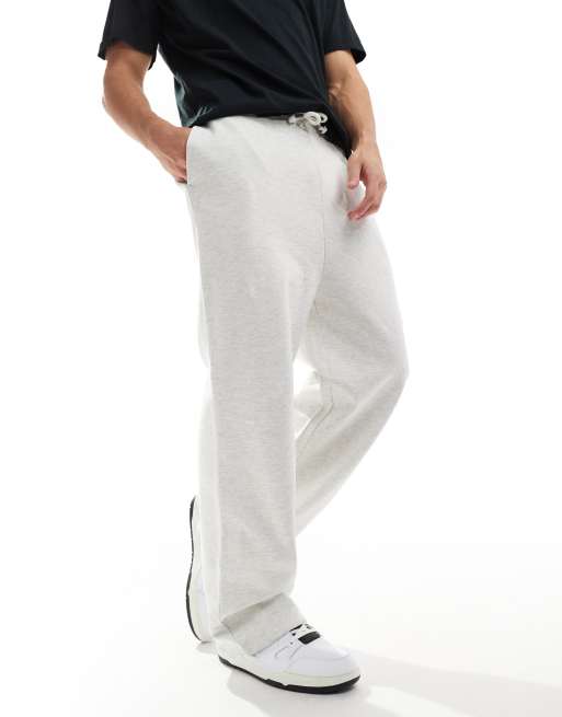 FhyzicsShops DESIGN wide leg joggers in oatmeal marl