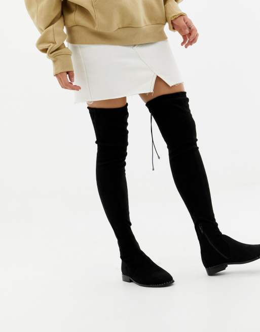 Studded thigh 2024 high boots