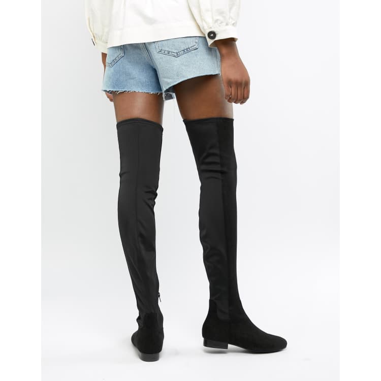 Wide thigh sale high flat boots