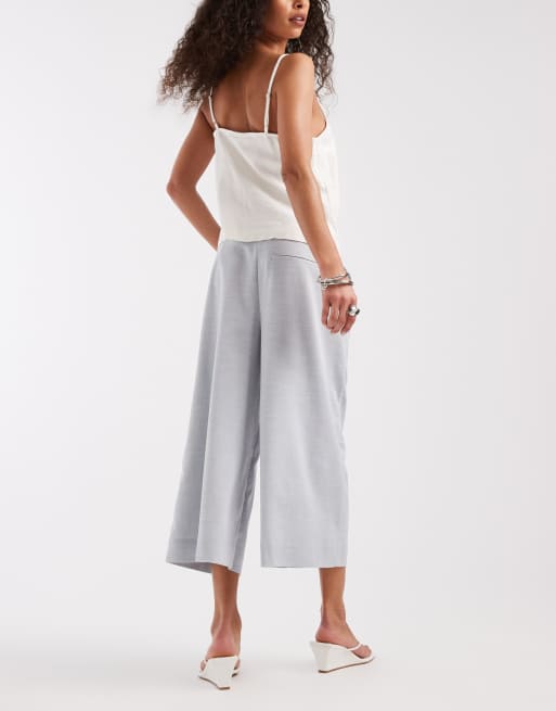 ASOS DESIGN wide leg linen look culotte in, 5 of 5