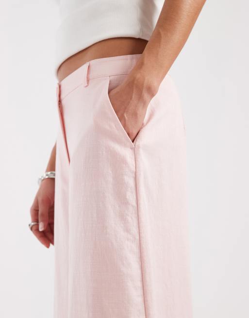 ASOS DESIGN wide leg linen look culotte in, 4 of 5