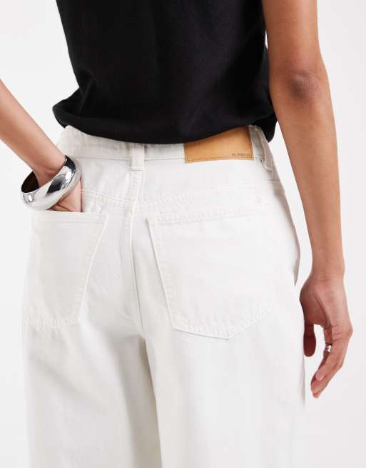 ASOS DESIGN wide leg palazzo jeans in white, 5 of 5
