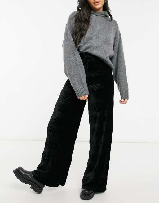 Black best sale velour pants