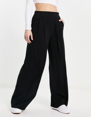 ASOS DESIGN wide leg pants in black ASOS
