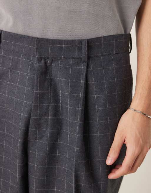 ASOS DESIGN wide leg pants in check , 5 of 5