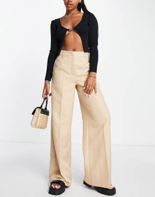 ASOS DESIGN wide leg pants in ginger