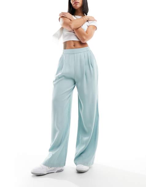 adidas Originals wide leg pant in mint, ASOS