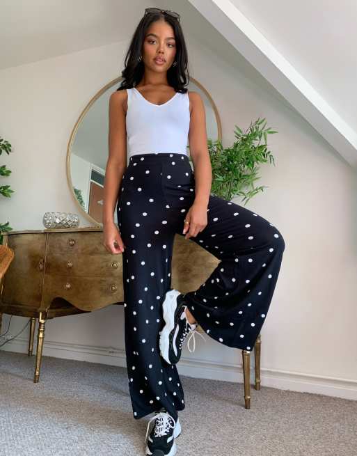 Wide Leg Polka Dot Pants