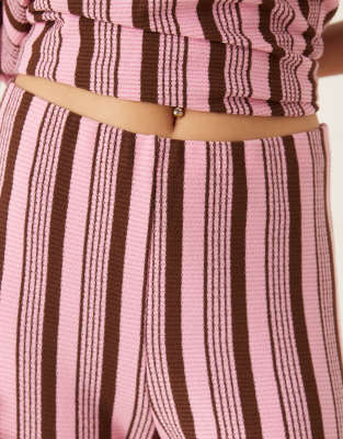 Asos Design Wide Leg Pants In Pink