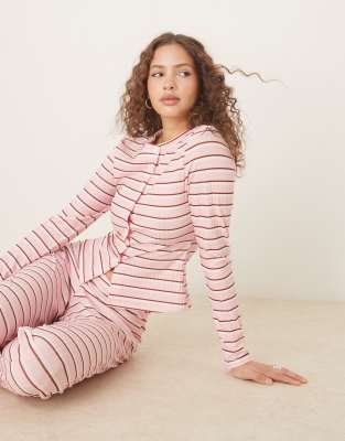 Asos Design Wide Leg Pants In Pink