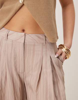 Asos Design Wide Leg Pants In Multi