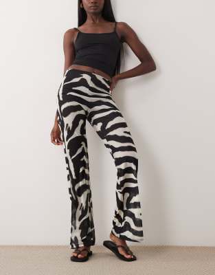 Asos Design Wide Leg Pants In Black