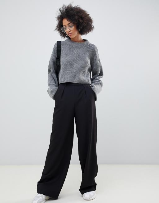 ASOS DESIGN Wide Leg Pants With Pleat Detail, 40% OFF