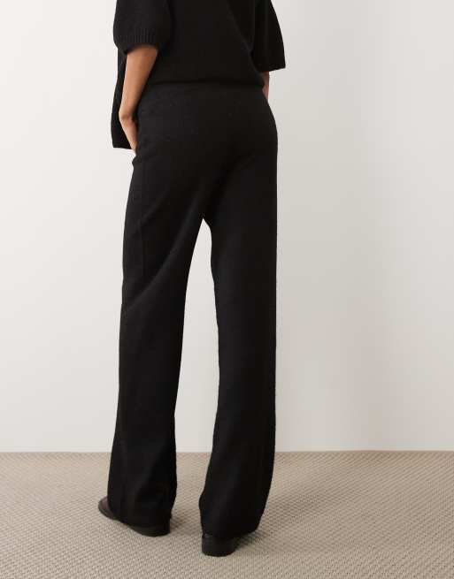 ASOS DESIGN wide leg pants with wool in black - part of a set, 5 of 5