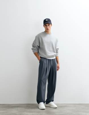 Мужские спортивные штаны ASOS Design широкие со складками, синие
