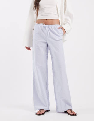 Asos Design Wide Leg Pull On Pants In Multi