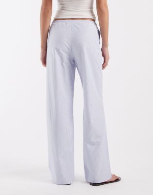 Asos Design Wide Leg Pull On Pants In Multi