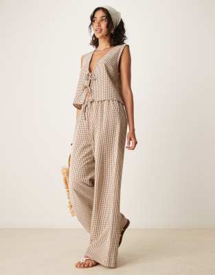 Asos Design Wide Leg Pull On Pants