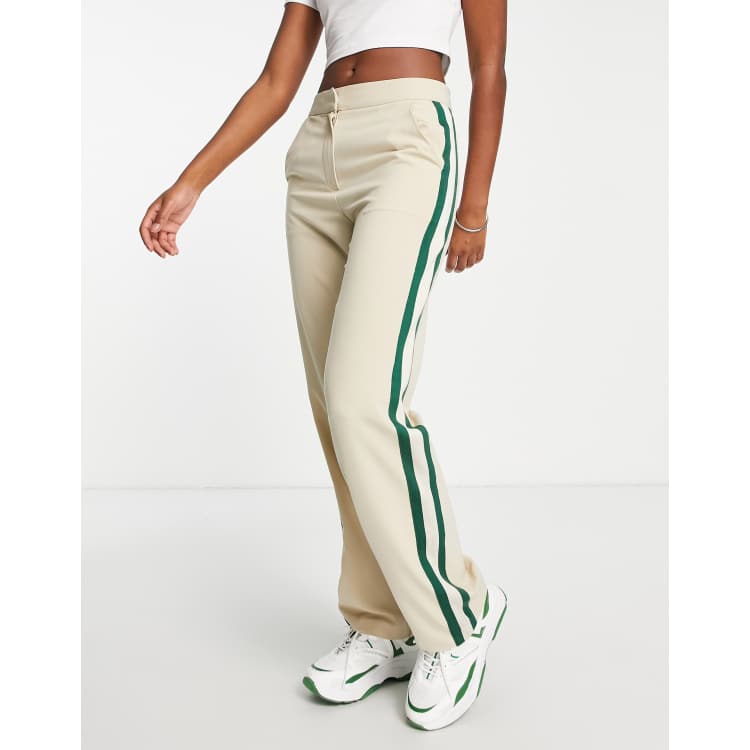 Women's pants with hot sale stripe on side