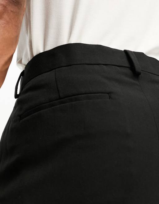 ASOS DESIGN wide leg smart pants in black, 2 of 4