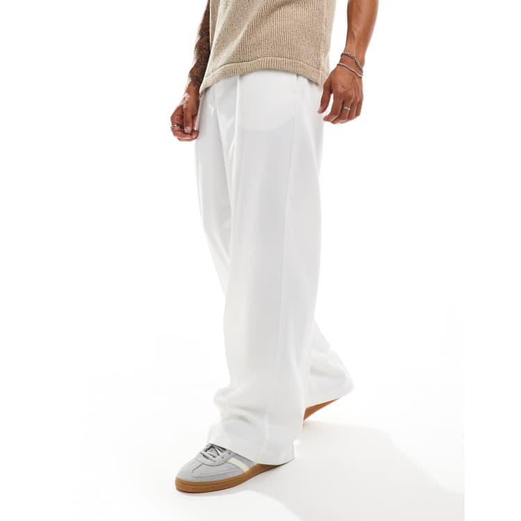 ASOS DESIGN wide leg smart pants with an elasticated waist