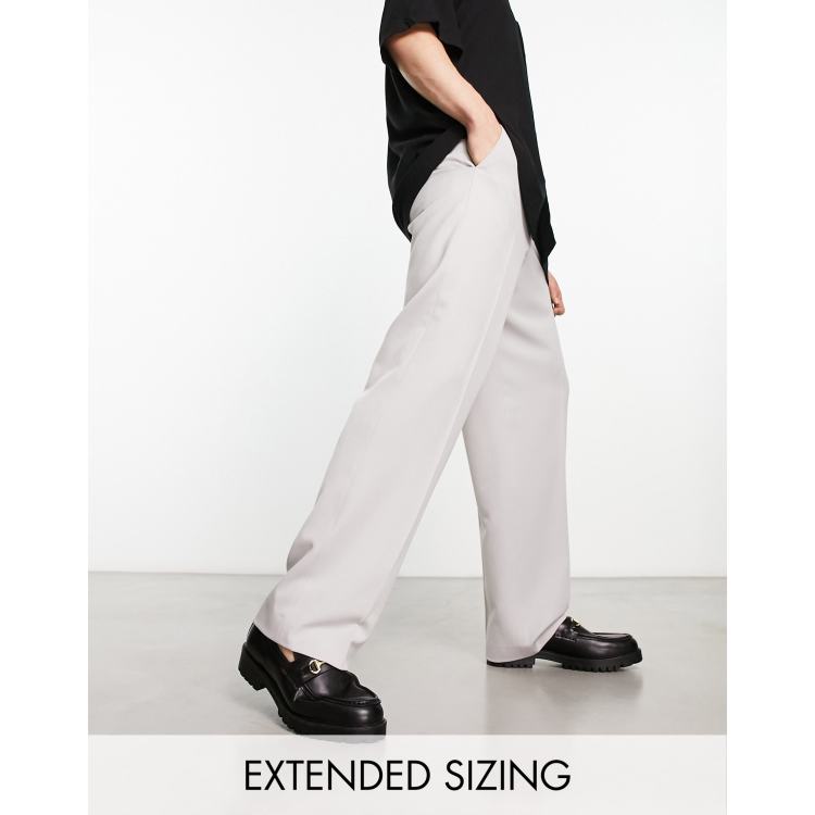 Light grey on sale wide leg trousers