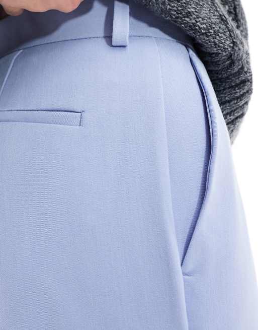 ASOS DESIGN wide leg smart trousers in cornflower blue, 5 of 5