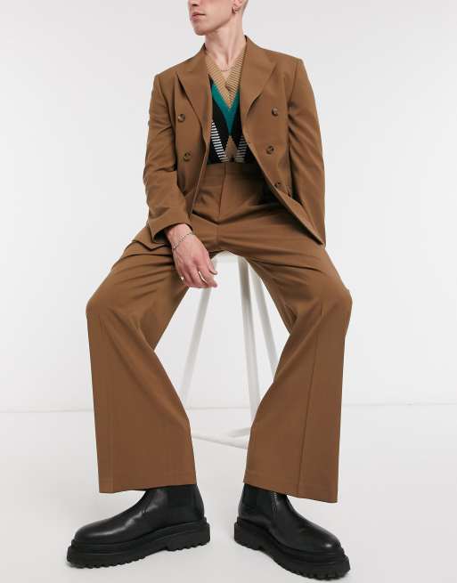 ASOS DESIGN boxy suit in brown, 3 of 3